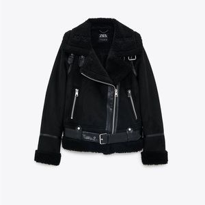 ZARA MOTO BUCKLE COAT